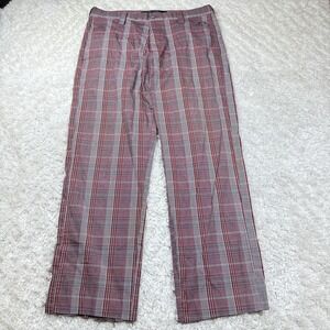 Vintage Oakley Pants Mens 34W Plaid Stretch Golf Chino Straight Leg Y2K Retro